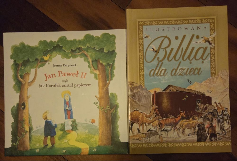 Zestaw 2 książek dla dzieci Jan Paweł II i Biblia dla dzieci