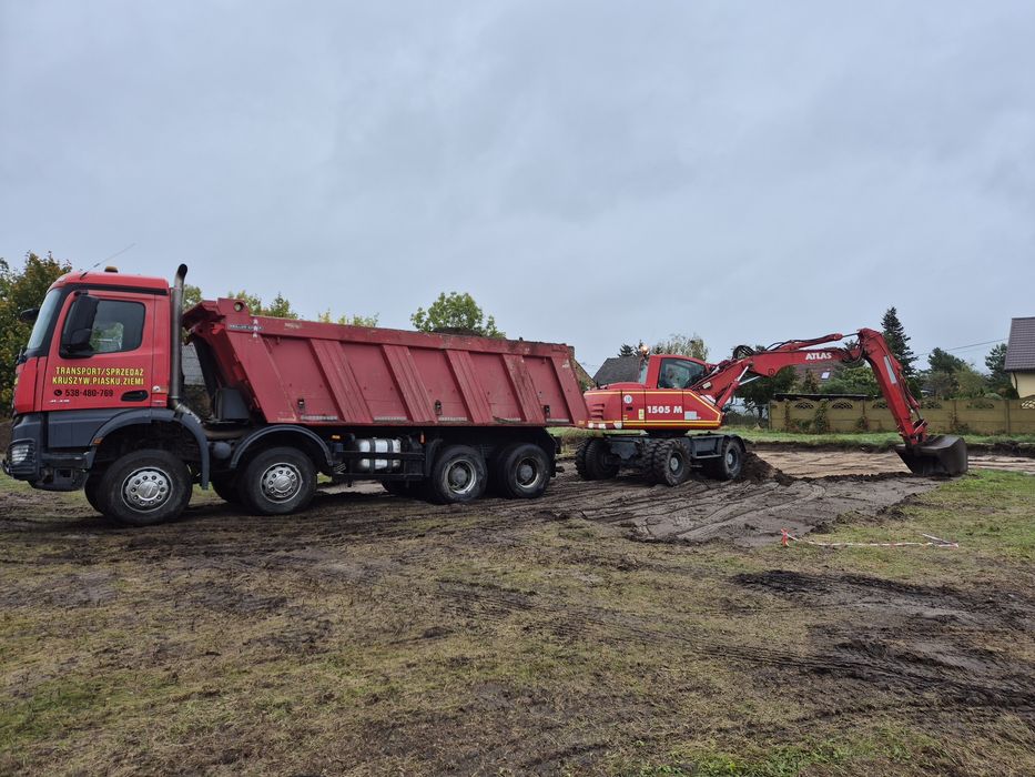 Ziemia wywrotka transport sprzedaż piasek ziemia kruszywo Gorzów