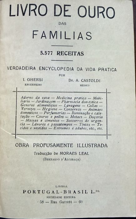 Livro de Ouro das Familias - 5577 receitas