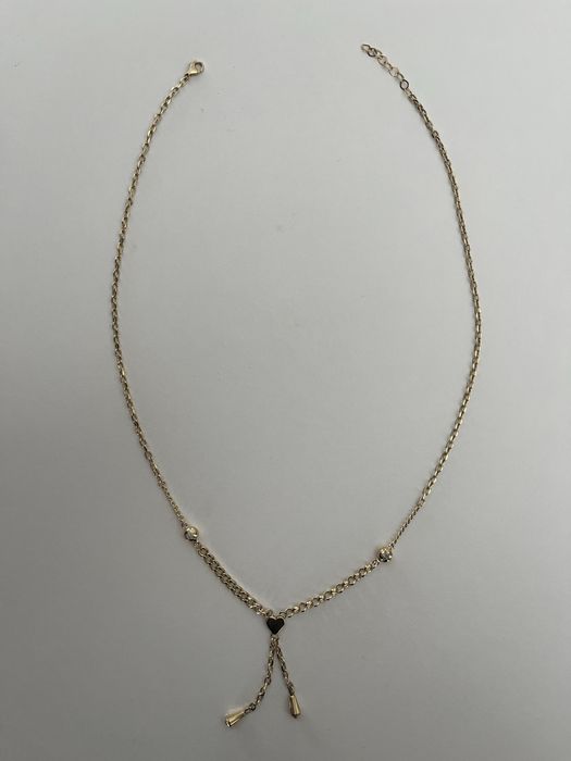 złoty damski łańcuszek naszyjnik z sercem złoto 14k 585