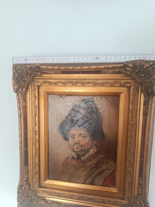 Quadro pintado a óleo muito antigo.