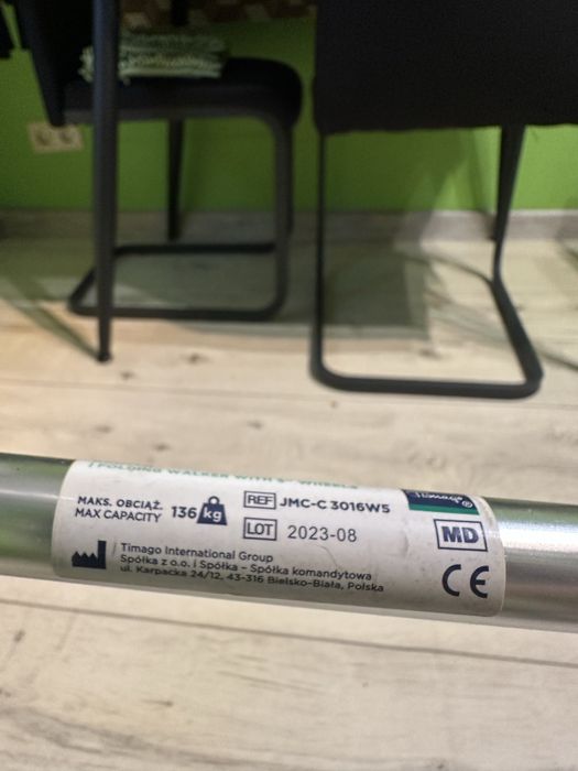 Balkonik skladany na duzych kołach