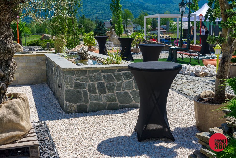 Wynajem wypożyczenie Stół koktajlowy czarny biały Katowice Śląsk