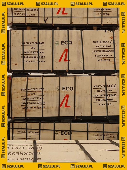 Eco sklejka blat szaunkowy topolowy sprzedaż paletowa 43-45