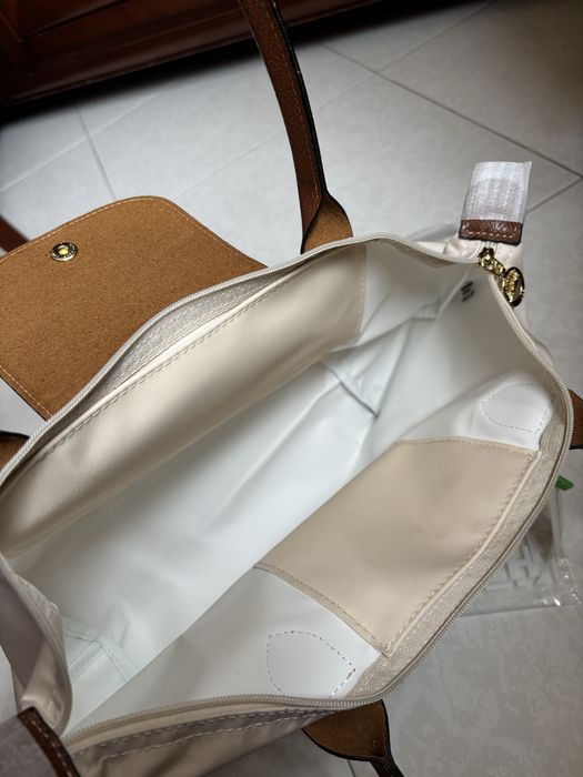Mala Longchamp Branca, tamanho M