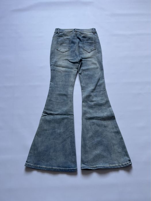 Джинси flared faded jeans клеш кльош джинсы opium baggy голубі