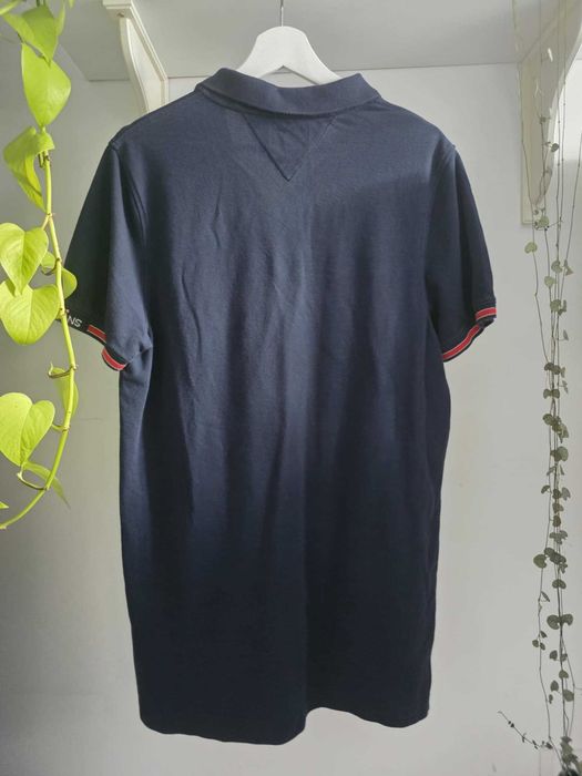 Granatowa koszulka polo Tommy Jeans XL Slim Fit stan bdb!