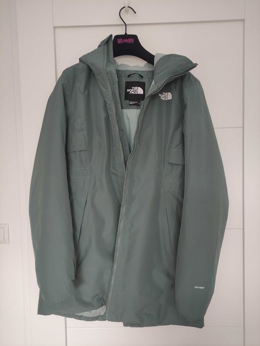 Damska kurtka North Face Dry vent ocieplana, kaptur, prawie nowa, M