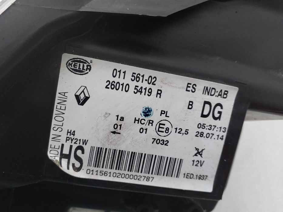 Ótica / farol direita RENAULT Twingo III (BCM_)