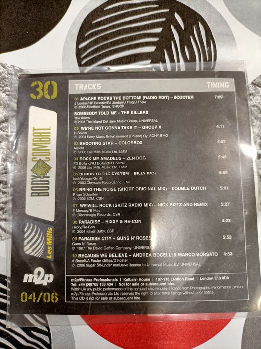 CD body combat 30 Les mills