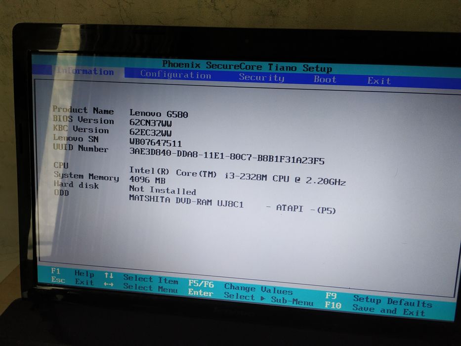 Ноутбук Lenovo G580 i3 intel Nvidia и intel 3000