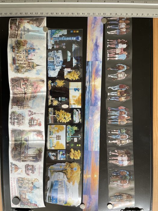 Taśmy washi, journaling, naklejki,landscape, miasto, scrapbooking