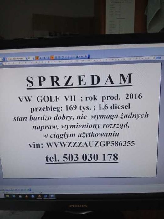 VW Golf 7, 1.6 diesel, kombii