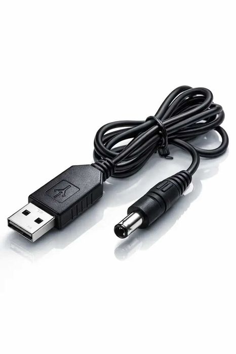 Кабель питания USB 5V–12V для роутера DC 5.5×2.1 мм, 1,4 м