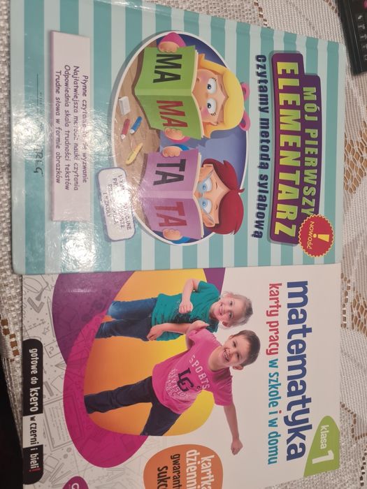 2 książki Mój pierwszy elementarz matematykla klasa 1