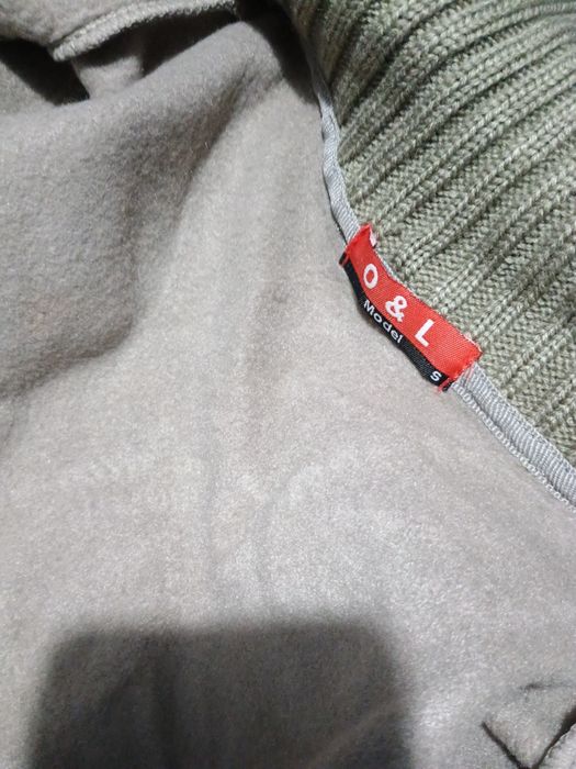Narzutka Bluza polar brązowy zieleń beżowy beż r. S