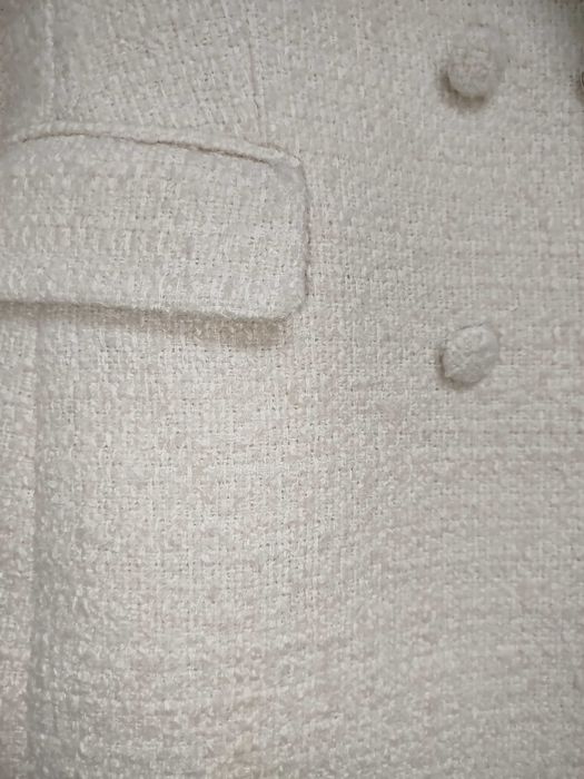 Blazer assertoado, branco pérola, H&M - EUR40
