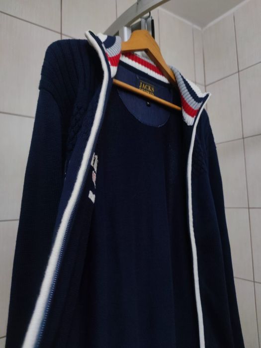 Męski kardigan XL  rozpinany marki Jacks Denim Co. w kolorze ciemnego