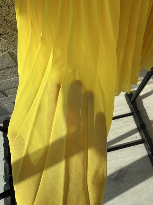 Рейтингова сукня (бейсік) для бальних танців (жовта) 122р.