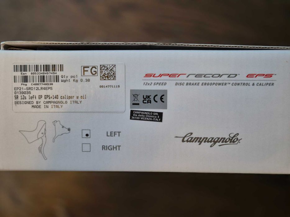 Campagnolo Super Record EPS 12x2 Klamkomanetka+zacisk lewa,NOWA