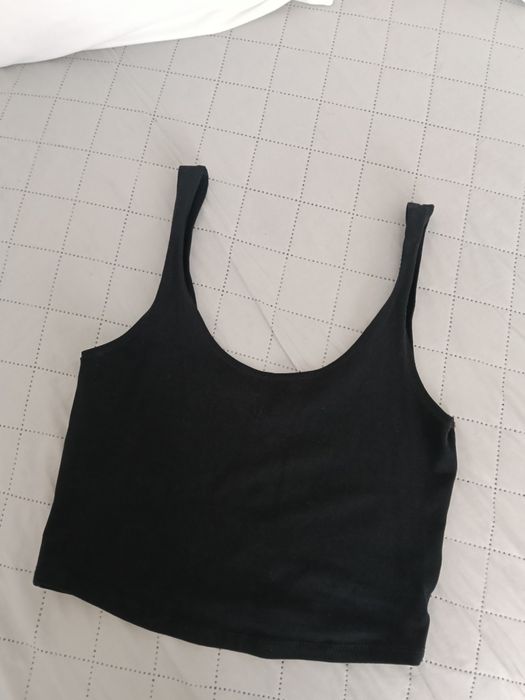 Crop top czarny damski