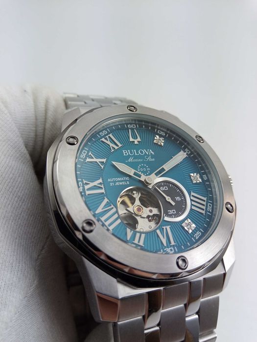 Часы с бриллиантовыми метками BULOVA 98D184 механика, автоподзавод