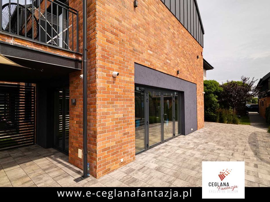 Cegła na Ścianę Elewacje Płytki Ceglane Dekoracyjne Ozdobne Lico Cegły