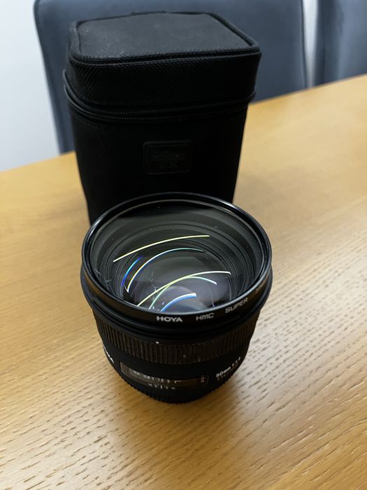 Sigma DG HSM 50mm 1.4 Nikon + Etui +Filtr Hoya