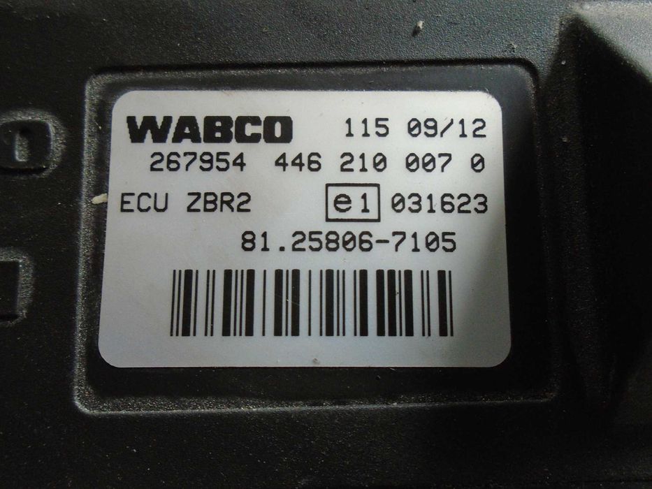 Sterownik ZBR2 WABCO MAN rozne opis sterownik silnika 0281020067,,0281010253