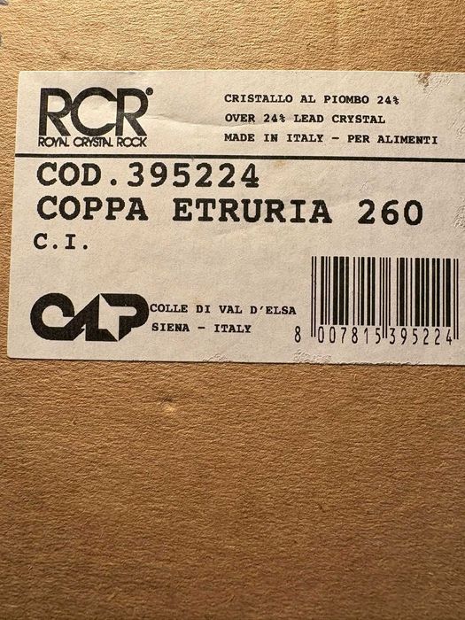 Saladeira / Fruteira em cristal italiano da marca RCR