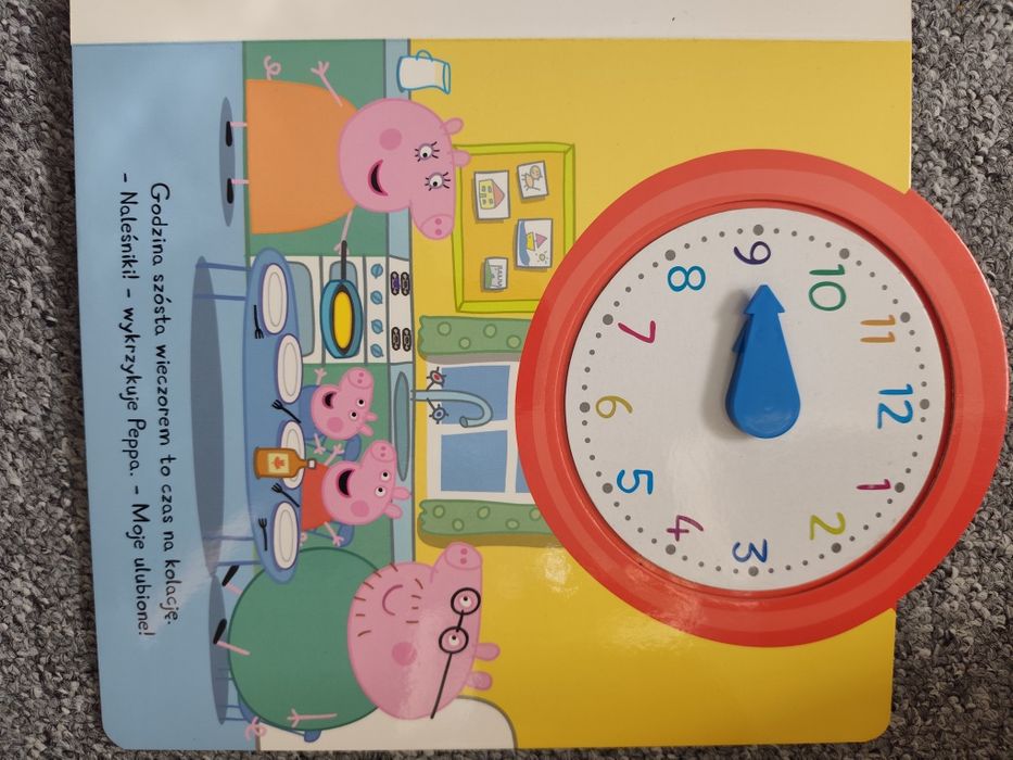 Książka do nauki zegara Świnka Peppa