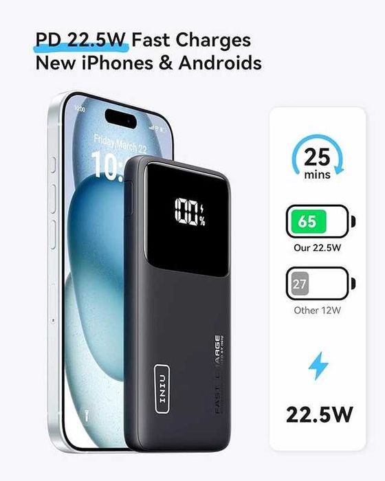 Iniu BI-B6 megapower slim 10.000 mAh power bank.