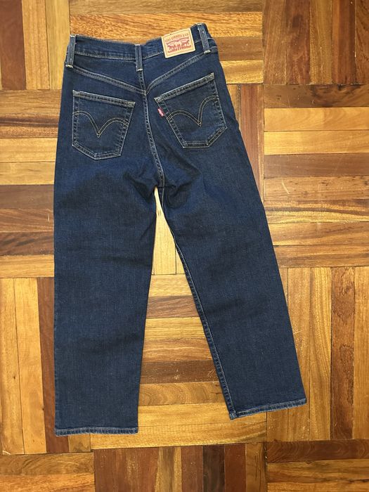 Джинсы синие Levi’s  xs s высокая посадка прямые