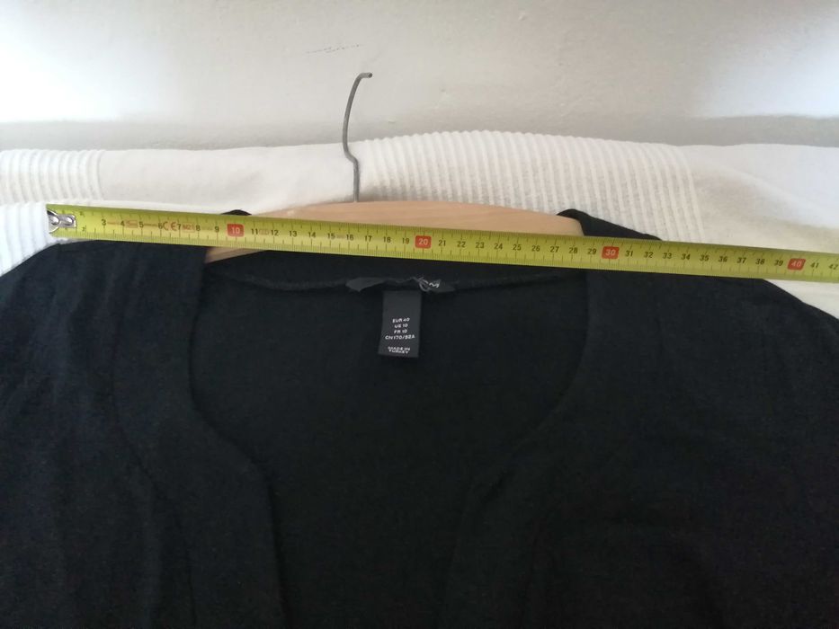 H&M  M 38 / L 40 sukienka kopertowa czarna midi