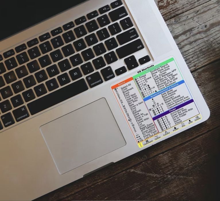 Autocolante para atalhos das teclas dos Macbooks
