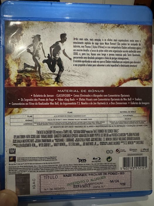 Blu-ray Maze Runner provas de fogo