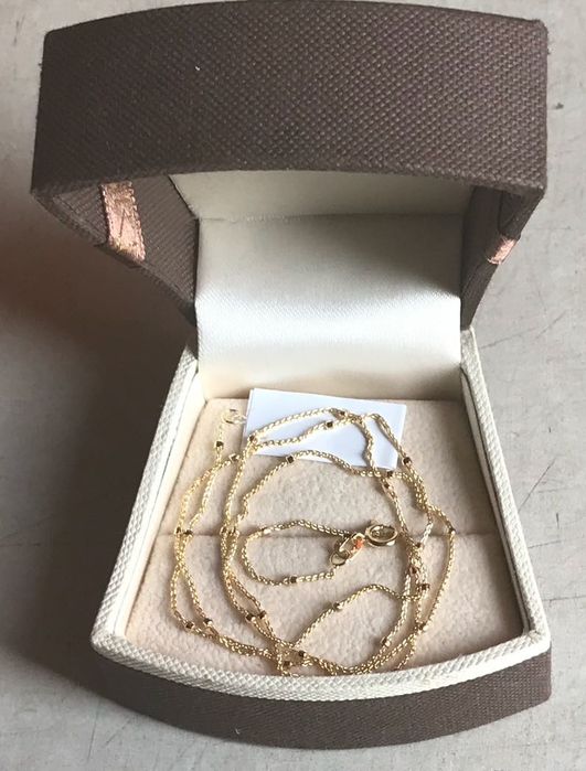 złoty łańcuszek naszyjnik kolia złoto próby 585 50cm apart