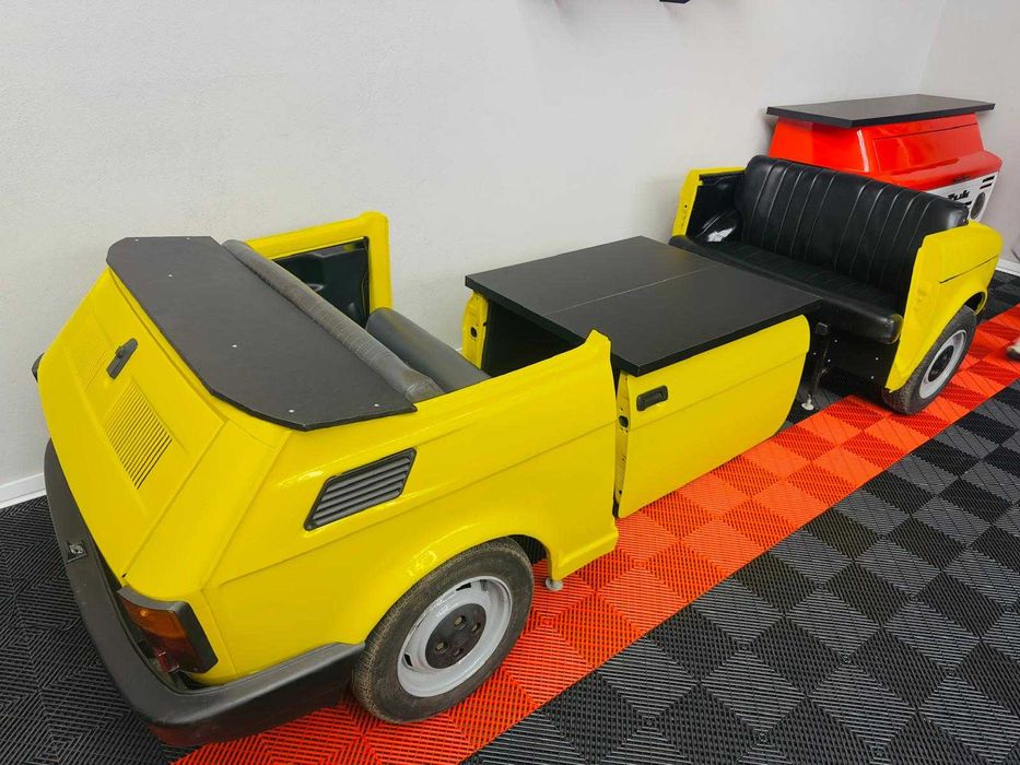 Stolik, komoda, barek, kanapa, sofa z Malucha Fiata 126p, Moto-Meble