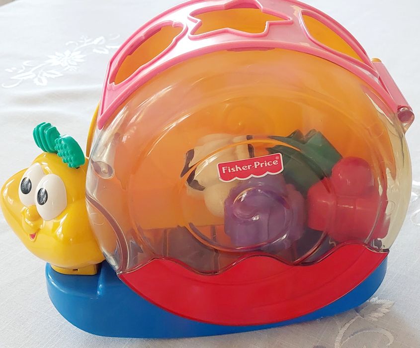 Fisher Price Ślimak smakosz klocków zabawka edukacyjna gra 6 - 36 m-cy