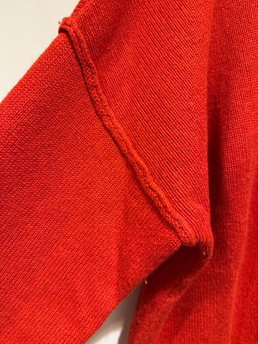 Collectif mon Amour oversize sweter z golfem czerwony kaszmirowy