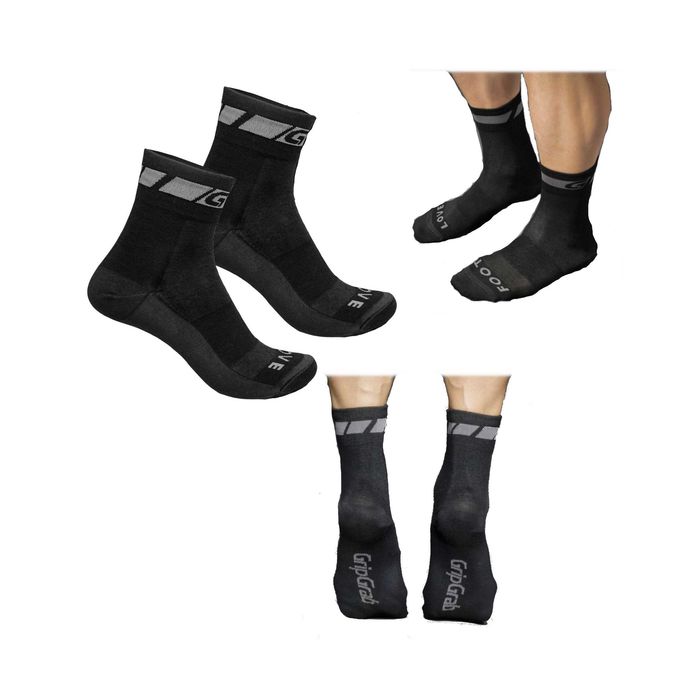 Skarpety GRIPGRAB 38-41 2-Pak Merino Regular Cut Socks Czarny