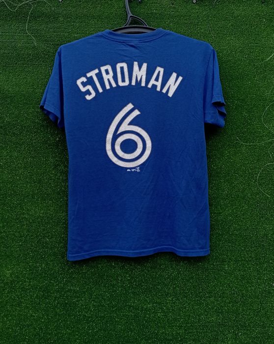 Вінтажна чоловіча футболка blue jays stroman бейсбол majestic вінтаж