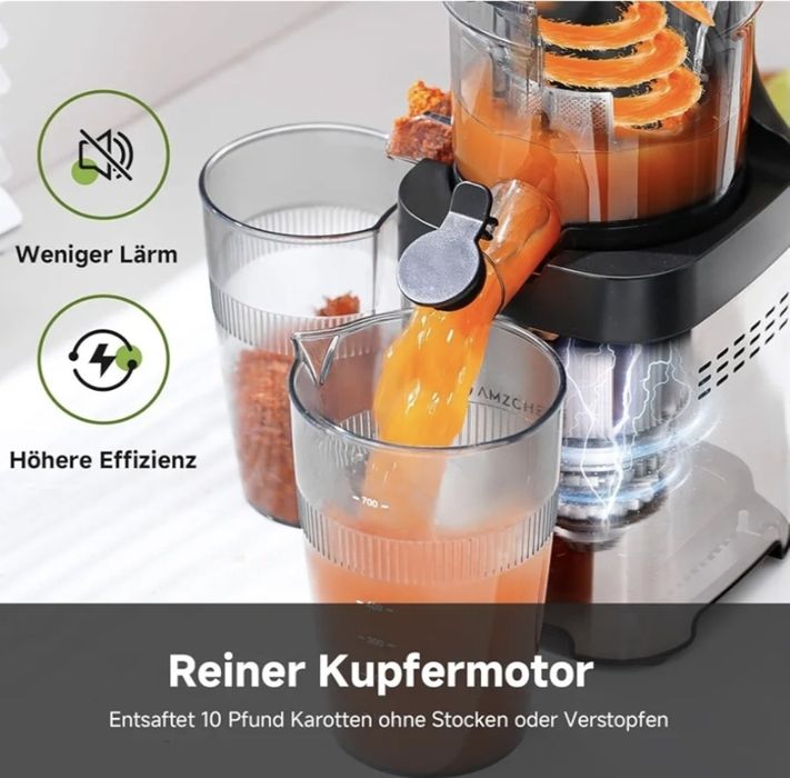 Шнекова соковижималка AMZCHEF ZM1902 (Нова) / Slow Juicer