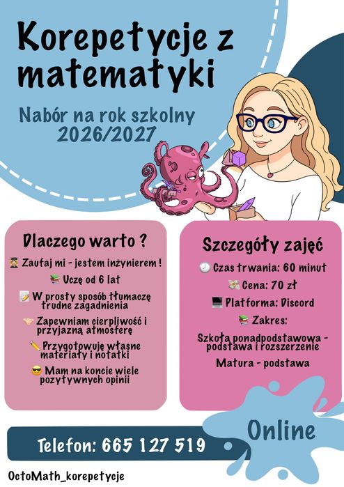 Korepetycje ONLINE z matematyki