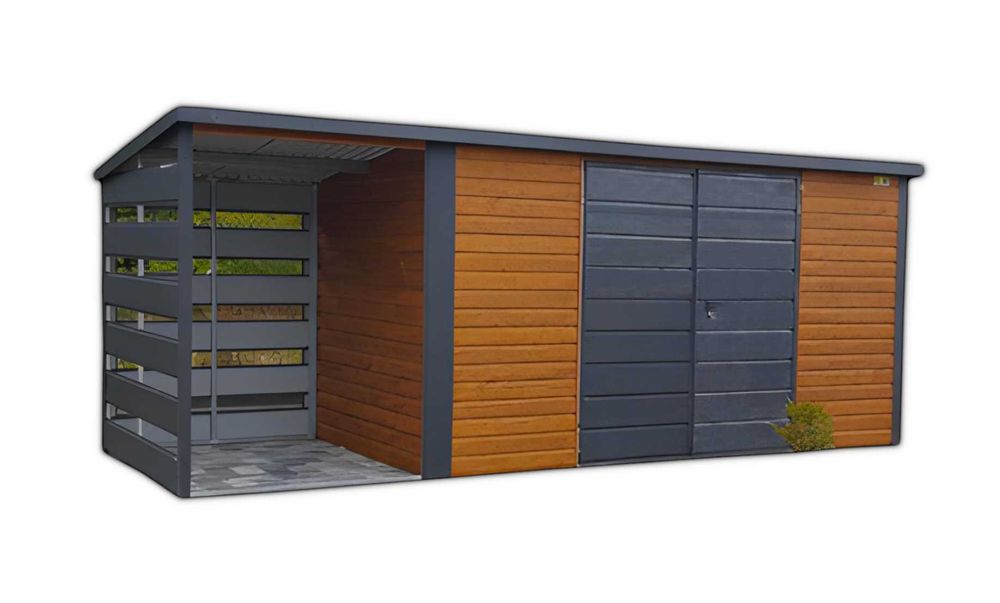 Garaż Blaszany, blaszak 6x3 z Wiatą ażurową CAŁA POLSKA OKAZJA