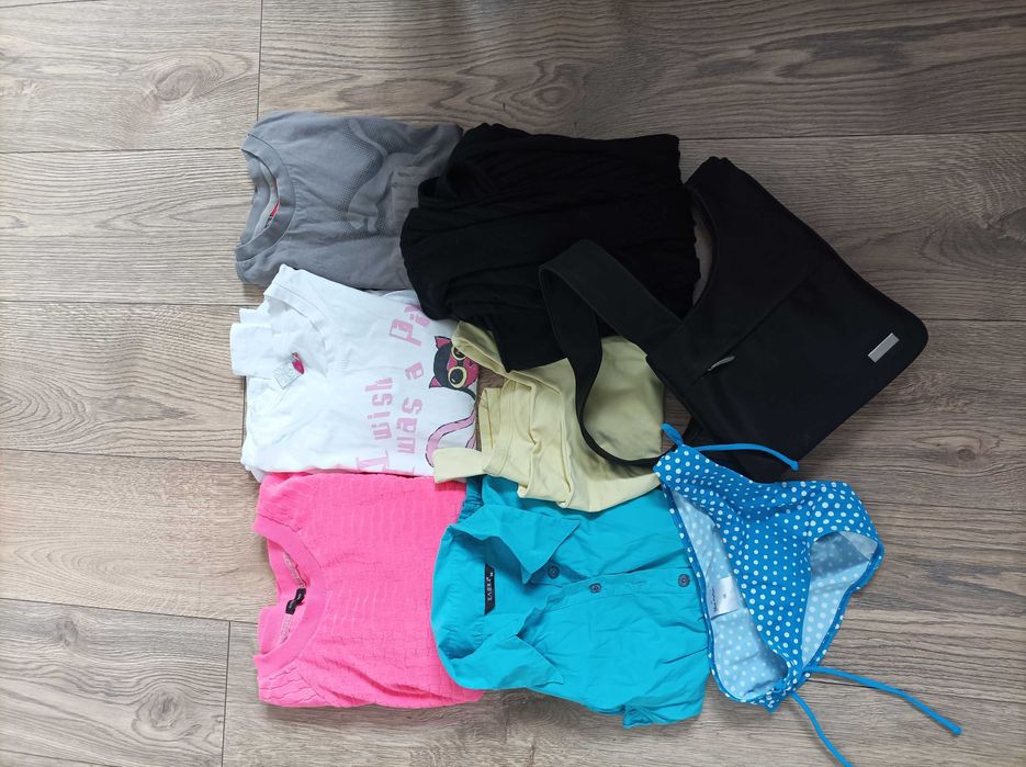 Paka ubrań rozm S Puma, Papaya, Blue Motion, River Island