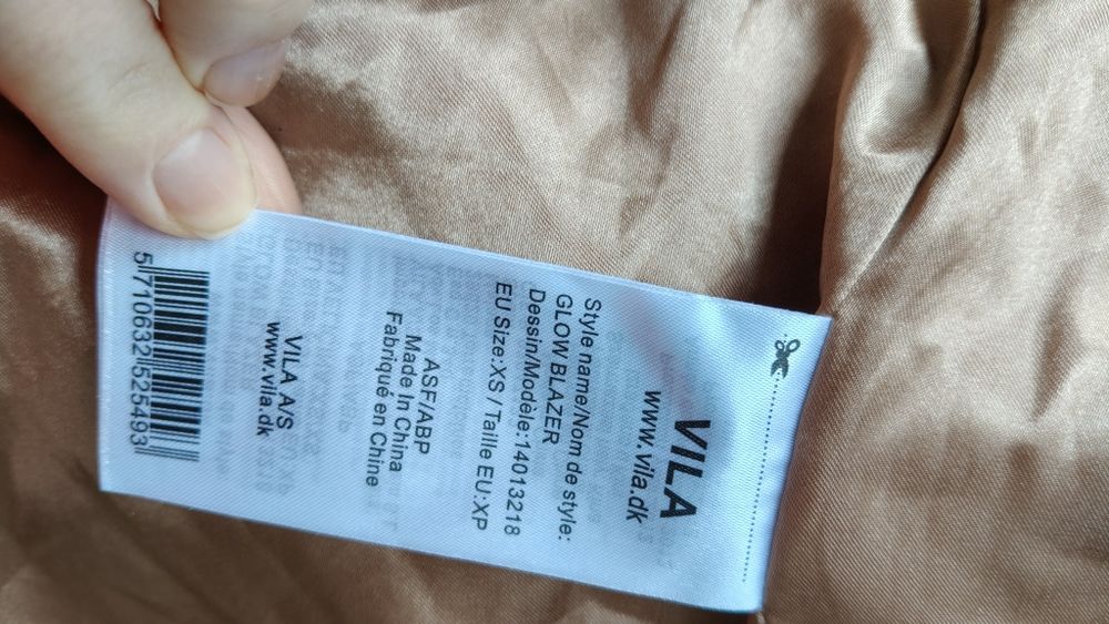 Złoty blezer w cekiny rozmiar XS Vila