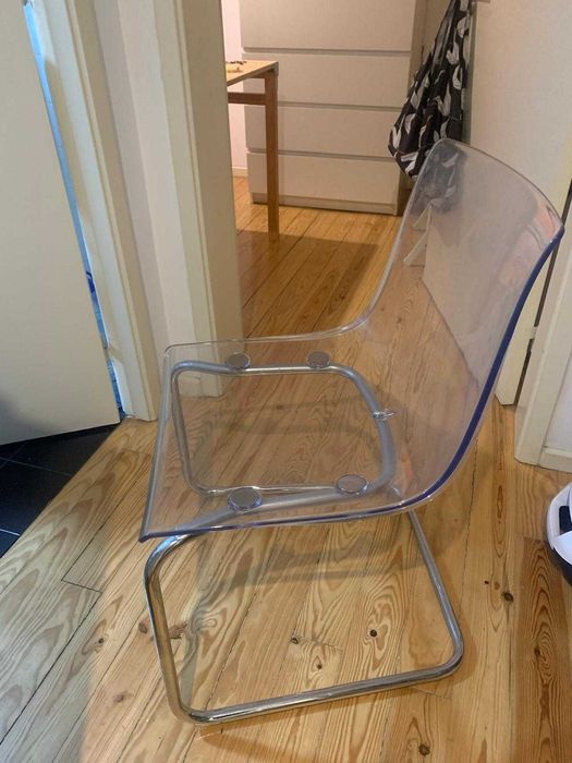 cadeira linha Tobias(ikea), acrilico transparente