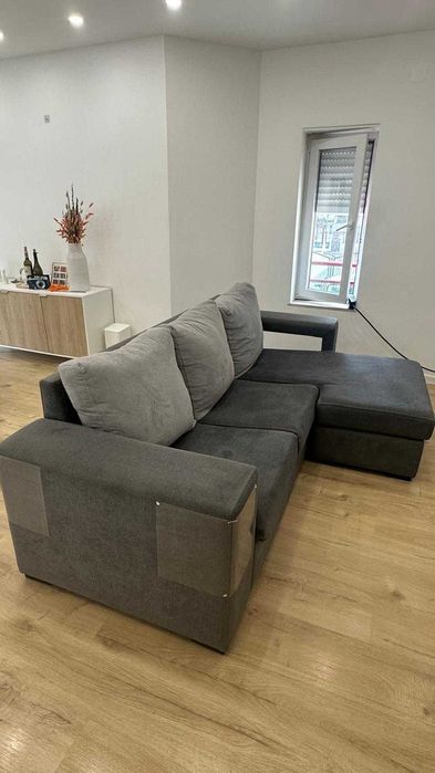 Sofá 3 lugares com chaise longue