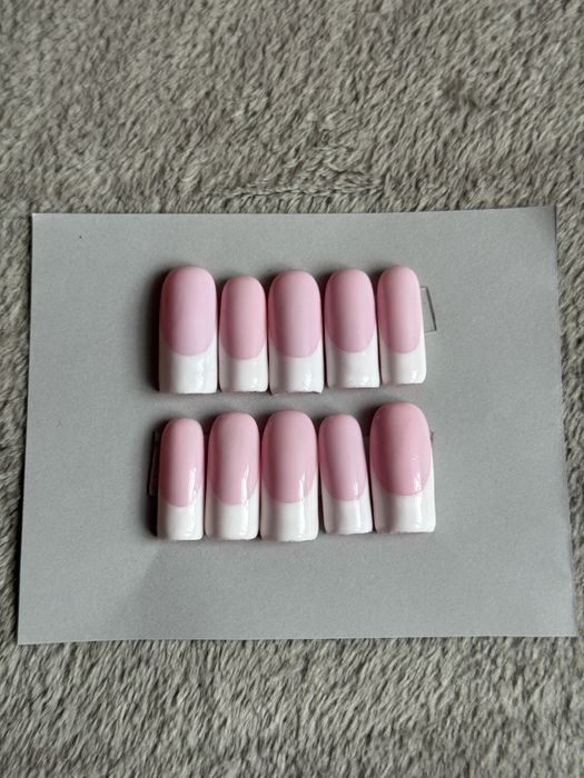 Press on nails paznokcie tipsy basic klasyczne z frenchem